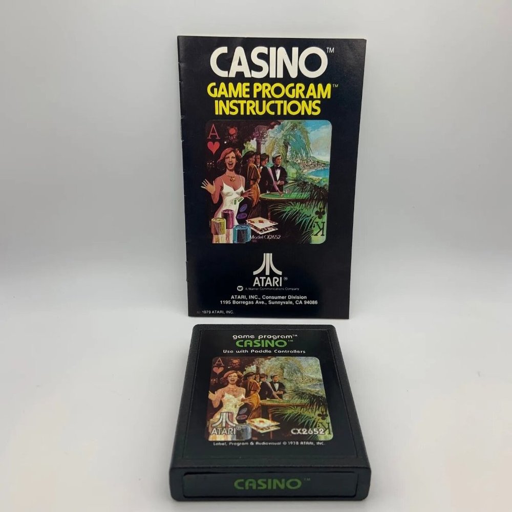 Vintage 1979 Atari Casino Game Program with Original Manual